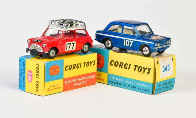 Corgi Toys, Mini Cooper Monte Carlo + Hillman Imp. (1 of 1)