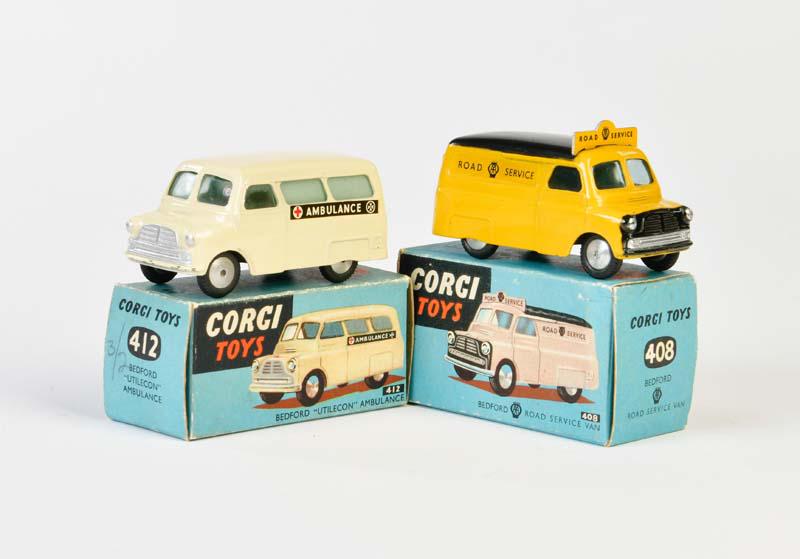 Corgi Toys, Bedford Road Service Van + Bedford Utilecon (1 of 1)