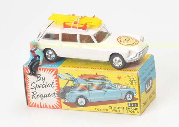 Corgi Toys: Corgi, Citroen Safari Olympic Wintersports no 475, England, diecast, original box condition 1, complete, condition 1 Deutsche Beschreibung: Corgi, Citroen Safari Olympic Wintersports no 475, England,