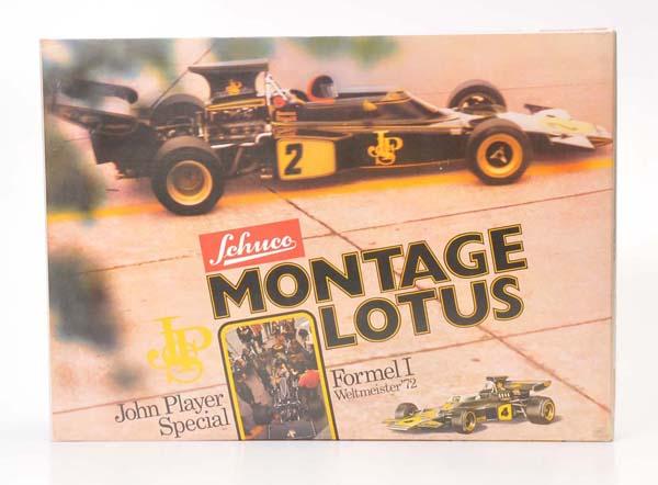 Schuco: Schuco, Montage Lotus, W.-Germany, mixed material, original box condition 1, originally enwrapped, condition 1, Deutsche Beschreibung: Schuco, Montage Lotus, W.-Germany, 37x51 cm, Gemischtbauweise, Ok