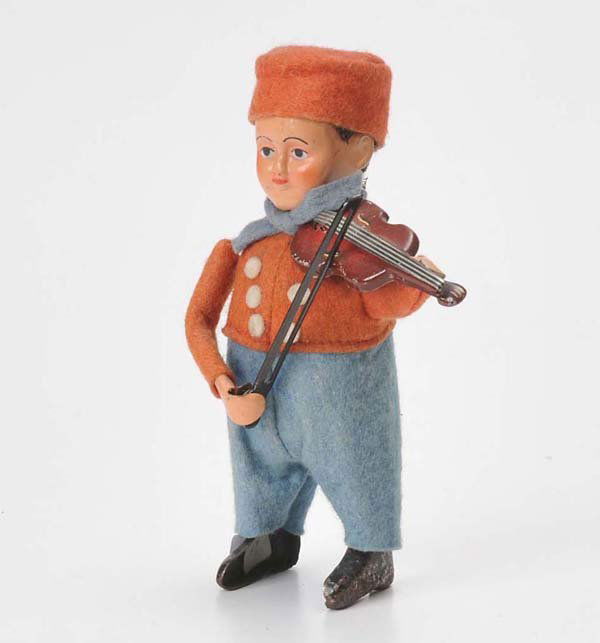 Schuco: Schuco, Dutchman, with Violine, W.-Germany, 13cm, windup ok, clogs missing, condition 1-2 Deutsche Beschreibung: Schuco, Holländer, mit Geige, W.-Germany, 13cm, Uhrwerk ok, Holzschuhe fehlen, Z 1-2,