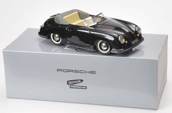 Schuco: Schuco, Distler-Porsche, Germany, 26 cm, tin, original box condition 1, special model black, condition 1 Deutsche Beschreibung: Schuco, Distler-Porsche, Germany, 26 cm, Blech, Okt Z 1, Sondermodell sc
