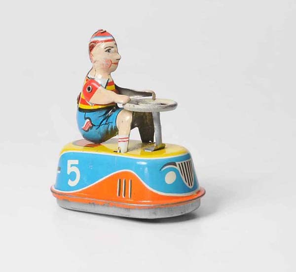 Göso: Göso, Scooter, US Zone, tin, windup ok, condition 2 Deutsche Beschreibung: Göso, Scooter, US Zone, 8cm, Blech, Uhrwerk ok, Z 2, (2417)