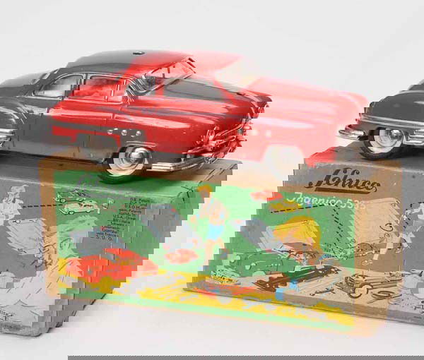 Schuco: Schuco, Ingenico No 5335, US Zone, tin, windup ok, minimal paint damage, original box condition 2-, condition 2+ Deutsche Beschreibung: Schuco, Ingenico Nr. 5335, US Zone, 22cm, Blech, Uhrwerk ok, min