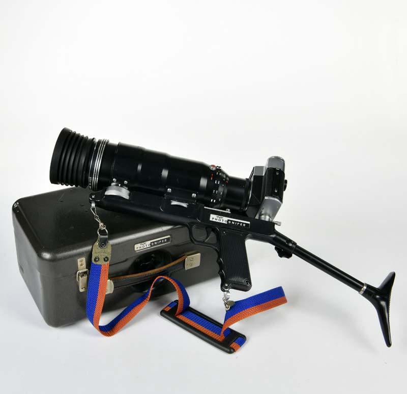 Zenith, Photosniper Gewehrkamera von 1977: Zenith, Photosniper rifle camera from 1977, box 38x18x16 cm, good condition