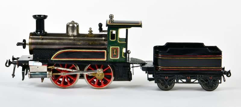 Bing, Spiritus Dampflok: Bing, spirit steam loco, Germany pw, gauge 1, paint restored