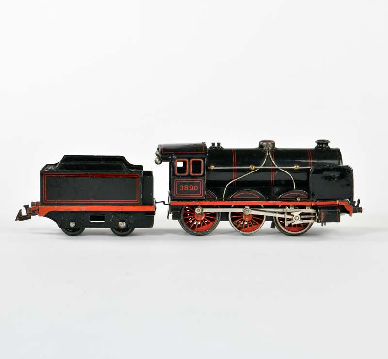 Bing, Lok mit Tender: Bing, loco with tender, Germany pw, gauge 0, cw ok, min. paint d., C 2-3