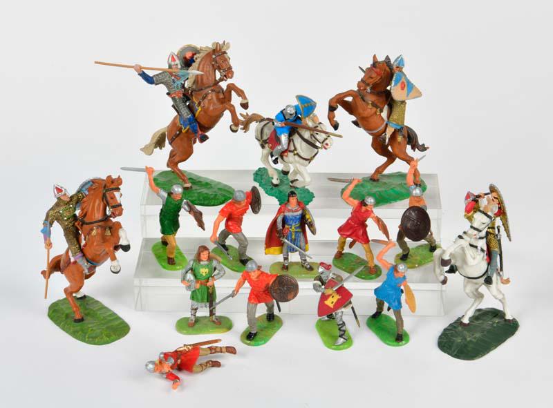 Elastolin, 10 Normannen + 5 Normannen Reiter (1 of 1)
