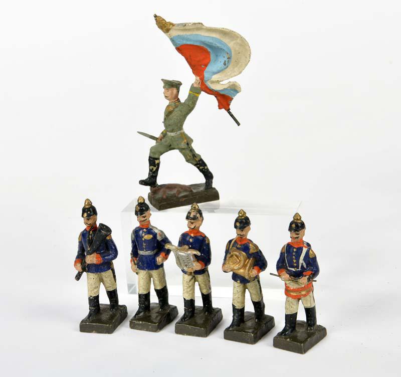 Lineol u.a., Fahnentrager + 5 Preussen (1 of 1)