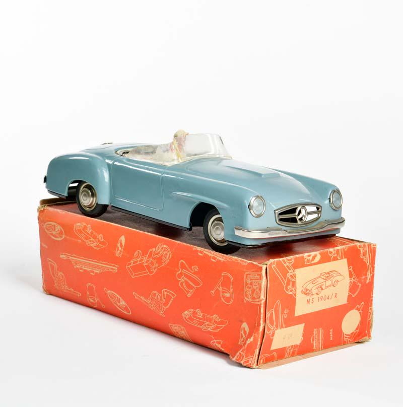 Seidel, Cabriolet: Seidel, convertible, W.-Germany, 27 cm, tin, cw ok, box C 2, windshield damaged, otherwise very good condition