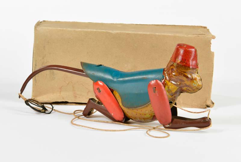 Lindstrom, Climbing Monkey: Lindstrom, climbing monkey, USA, 23 cm, tin, paint d., neutral box