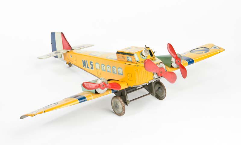ML, Flugzeug: ML, plane, France, 51 cm, tin, cw ok, min. paint d., C 2