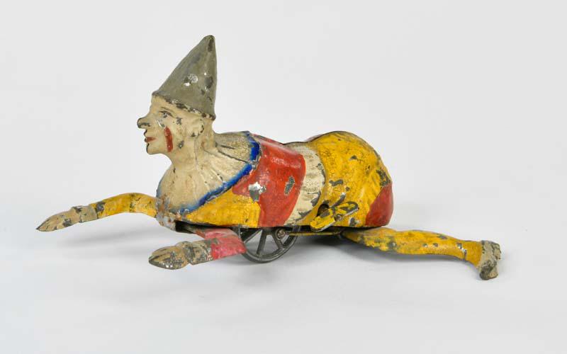 Liegender Clown: Lying clown, Germany pw, 15 cm, tin, cw ok, paint d.