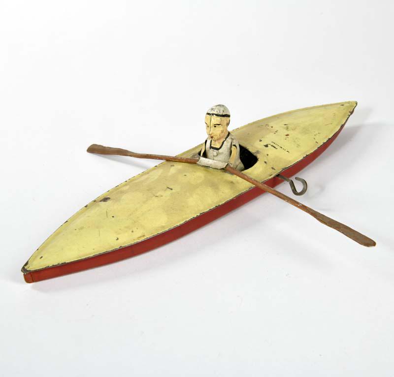 Ruderboot: Rowing boat, 34 cm, tin, cw ok, paint d., rare !