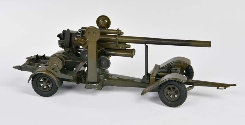 Lineol, Grosses 8/8 Geschutz: Lineol, large 8/8 gun, Germany pw, 39 cm, tin, function not checked, min. paint d., 1 lever broken off, otherwise very good condition, C 1-2