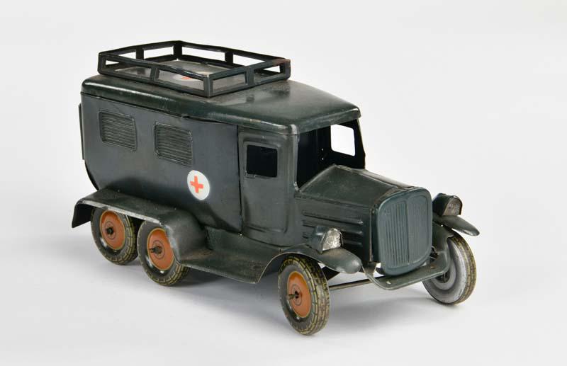 Goso, Sanitatswagen: Goso, ambulance, Germany pw, 20 cm, tin, cw defective, min. paint d., C 2