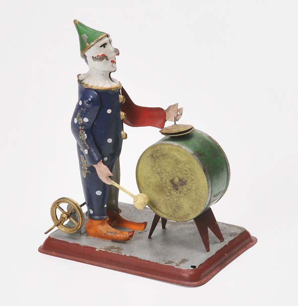 Günthermann: Günthermann, Clown, Germany prewar, 16 cm, Tin, min. Damage to paint, C 2-3 Beschreibung:Günthermann, Antriebsmodell Clown, Germany VK, 16 cm, Blech, Lackmängel, Z 2-3 (3197)