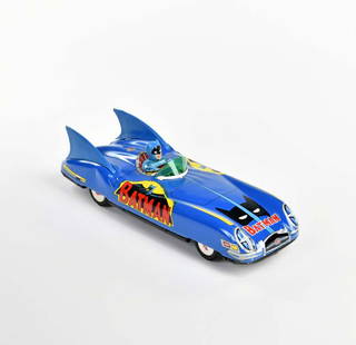 Aoshin, Batmobile: Aoshin, Batmobile, Japan, 29 cm, tin, friction ok, C 1-