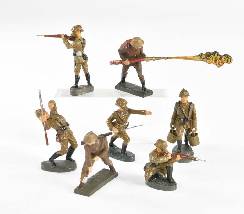 Lineol/Elastolin, 7 belgische Soldaten (1 of 1)