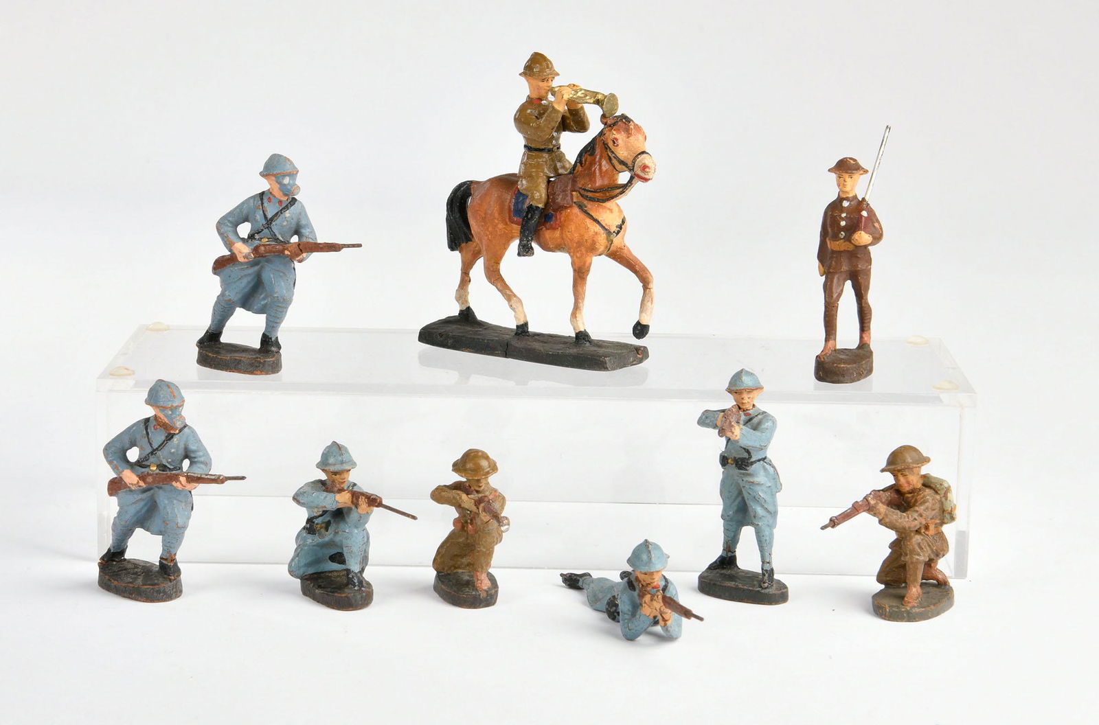 Elastolin, 9 Englander und Franzosen (zu Pferd u.a.) (1 of 1)