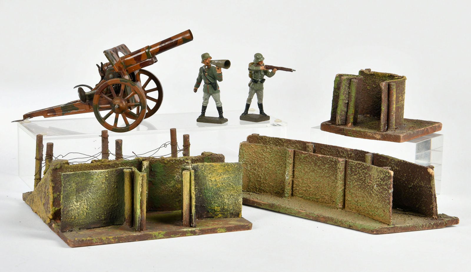 Lineol/Tippco, Laufgraben, Gelandeteile + Geschutz (1 of 1)