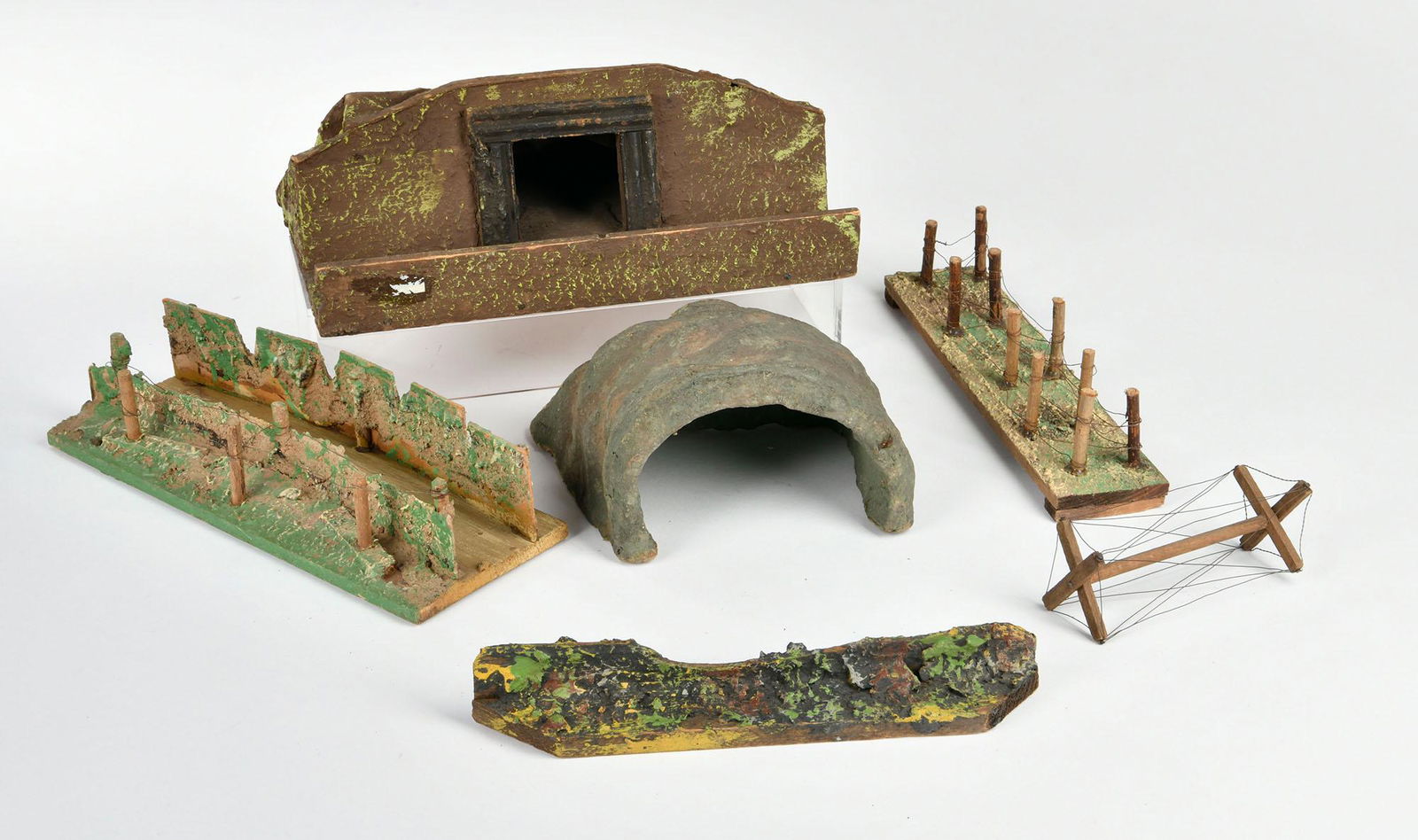 Elastolin/Gottschalk, Bunker, Graben, Stacheldraht u.a. (1 of 1)