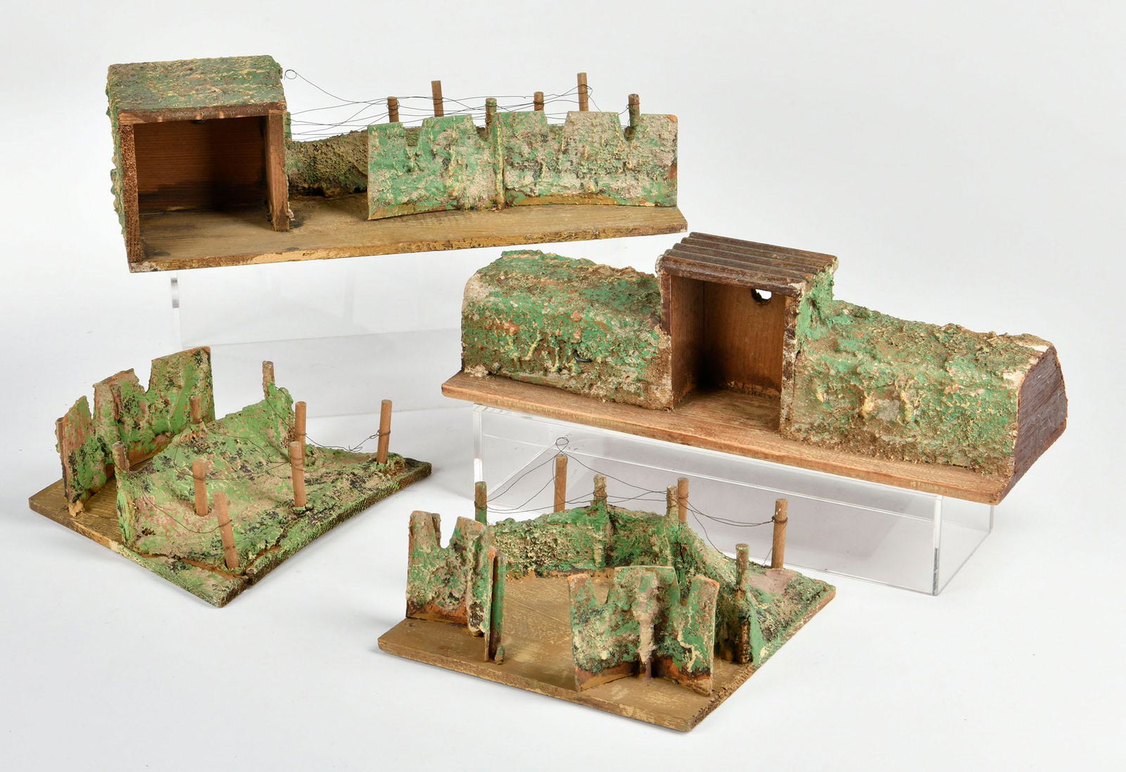 Elastolin, 4 Bunkerteile/Unterstande (1 of 1)