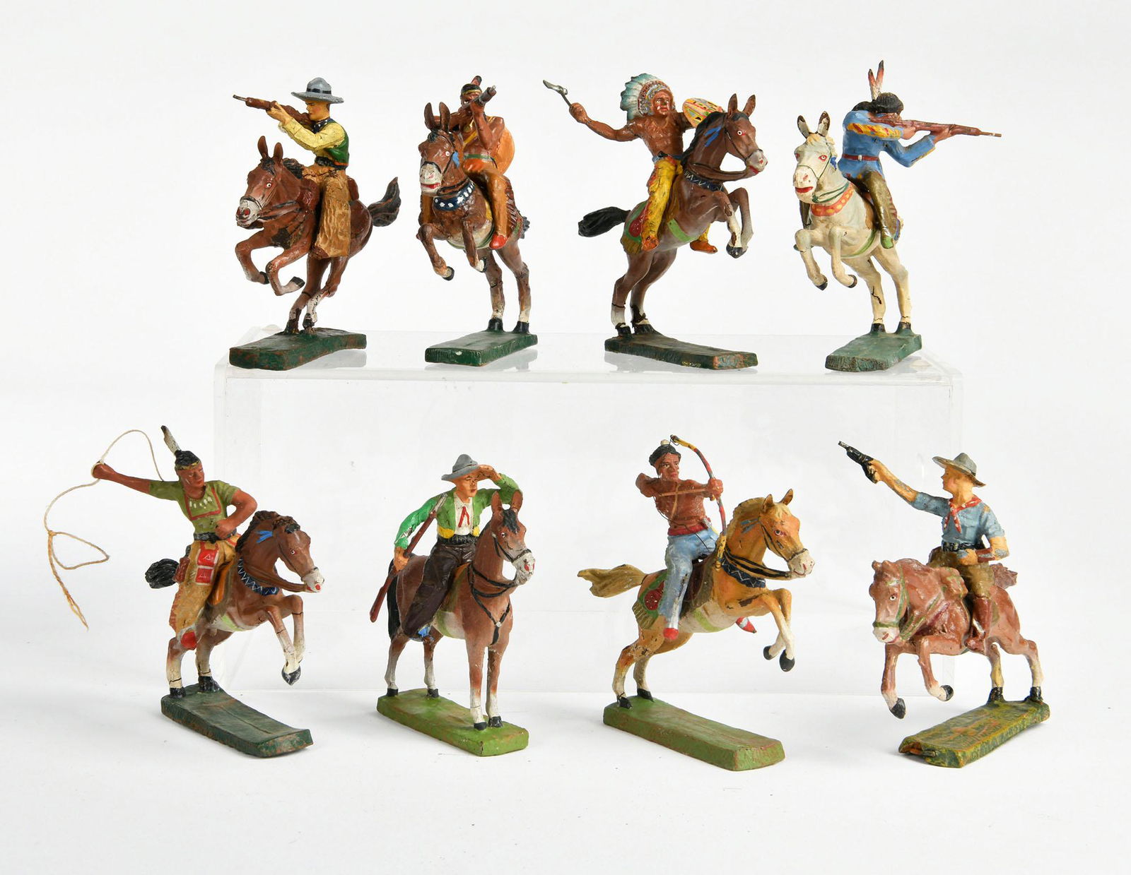 Elastolin, 8 Wild West Reiter (1 of 1)