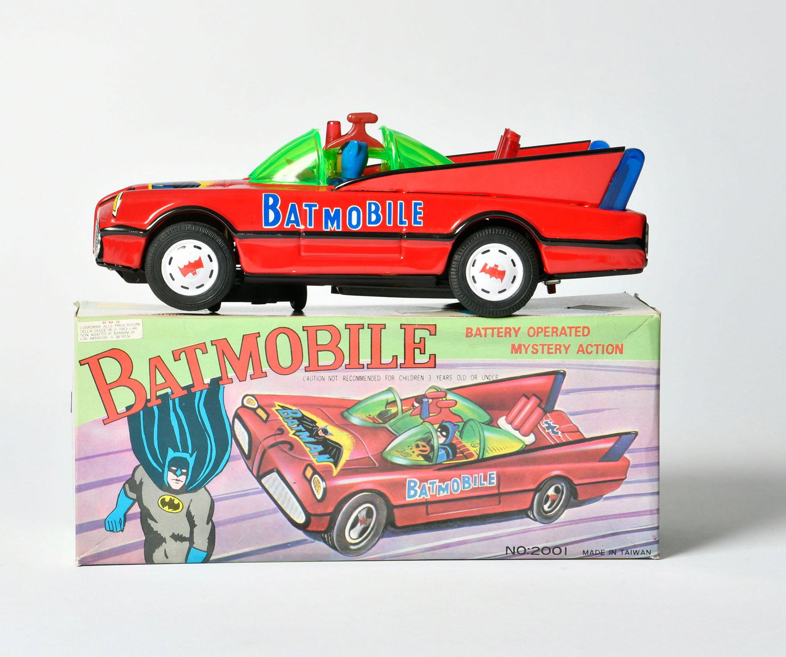 Batmobile: Batmobile, Taiwan, 25 cm, Blech, Bat. Antrieb ok, Okt Z 1-, Z 1
