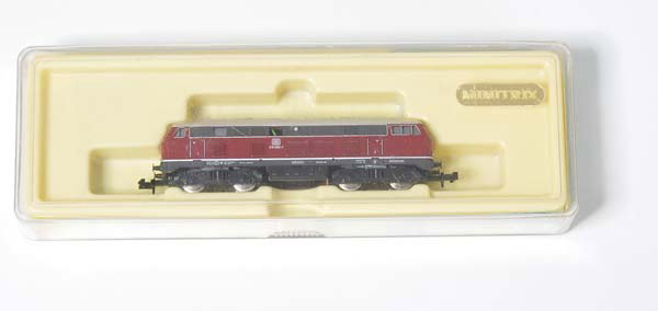 Trix: English: Trix, Electric Engine Minitrix, W.-Germany, gauge A, plastic, original box condition 1, condition 1 Deutsch: Trix, E-Lok Minitrix, W.-Germany, Spur A, Kunststoff, Okt Z 1, Z 1, (3343)