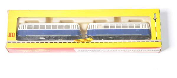 Fleischmann: English: Fleischmann, Railbus, No. 1373/2, W.-Germany, gauge H0, plastic, original box condition 1-2, condition 1-, Deutsch: Fleischmann, Triebwagen, Nr. 1373/2, W.-Germany, Spur H0, Kunststoff, Okt Z