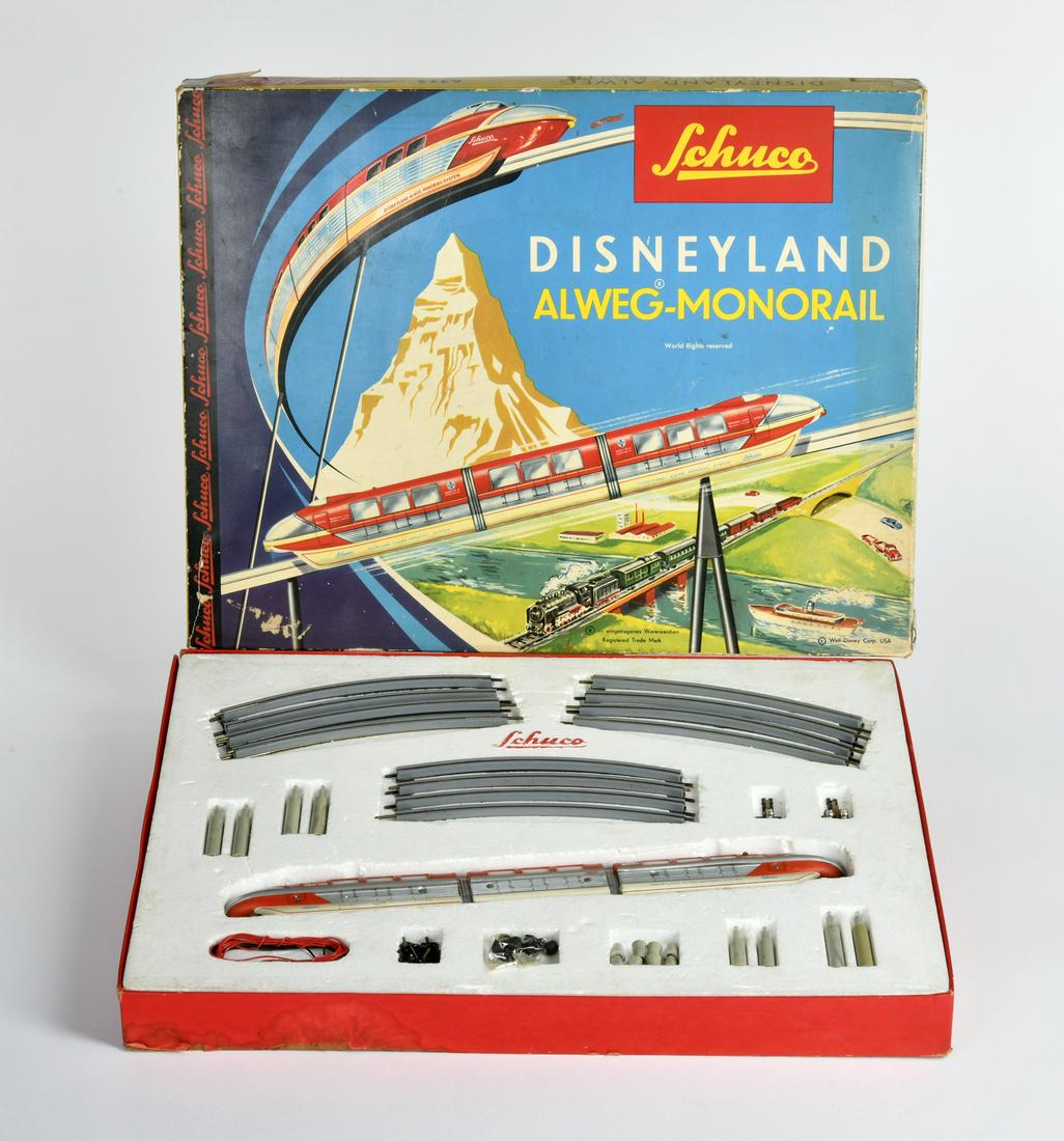 Schuco, Disneyland Alweg-Monorail: Schuco, Disneyland Alweg-Monorail, W.-Germany, GemBw, min. LM, Z 1-2