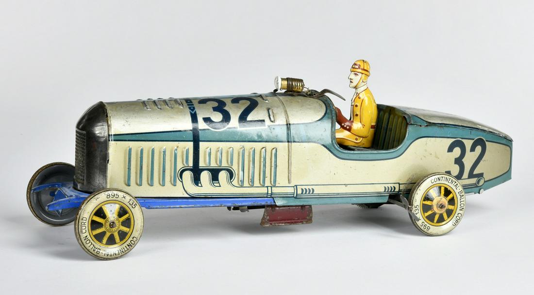 Tippco, Rennwagen: Tippco, Rennwagen, Germany VK, 40 cm, Blech, UW ok, LM, farblich ausgebessert