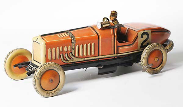 Tipp&Co: English: Tipp&Co, Racing Car TC 959, Germany prewar, tin, windup ok, 30s, good original condition Deutsch: Tipp&Co, Rennwagen TC 959, Germany VK, 35 cm, Blech, Uhrwerk ok, 30er Jahre, guter Originalzu