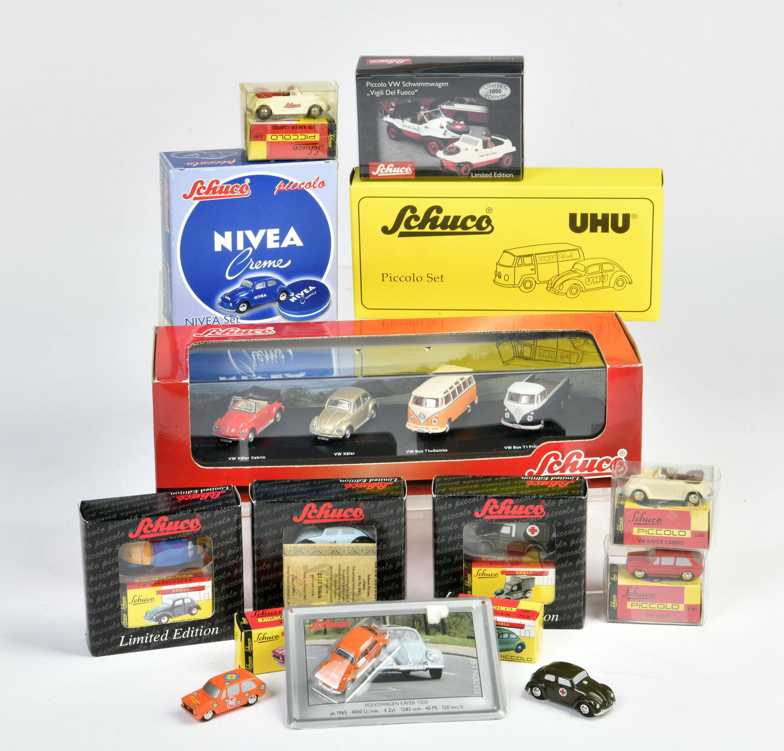 Schuco Piccolo, 11x VW Kafer/Busse + 2 VW Sets (1 of 1)