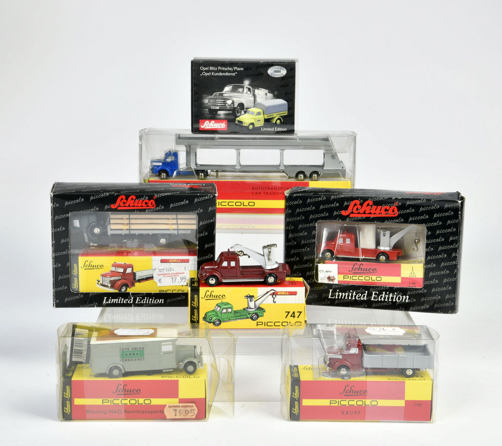 Schuco Piccolo, 7 Oldtimer Trucks (1 of 1)