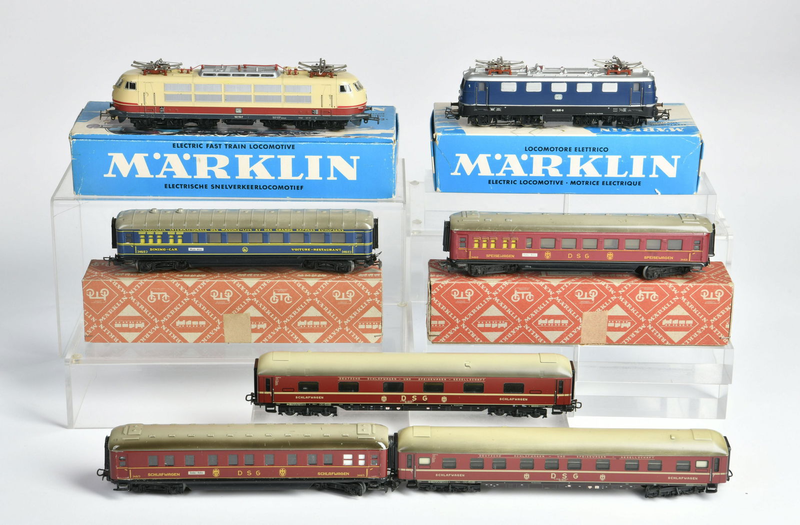 Marklin, Loks 3034, 3054, 4x DSG Wagen, 1x 346/2 J (1 of 1)