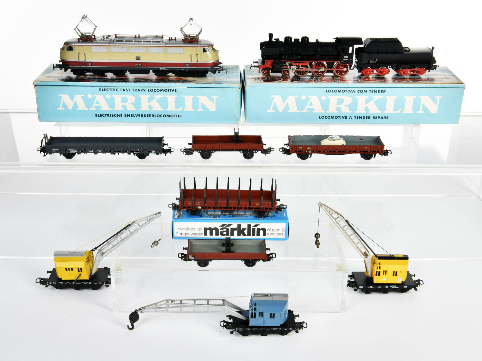 Marklin, Lok 3098, 3053, 3 Kranwagen (1 of 3)