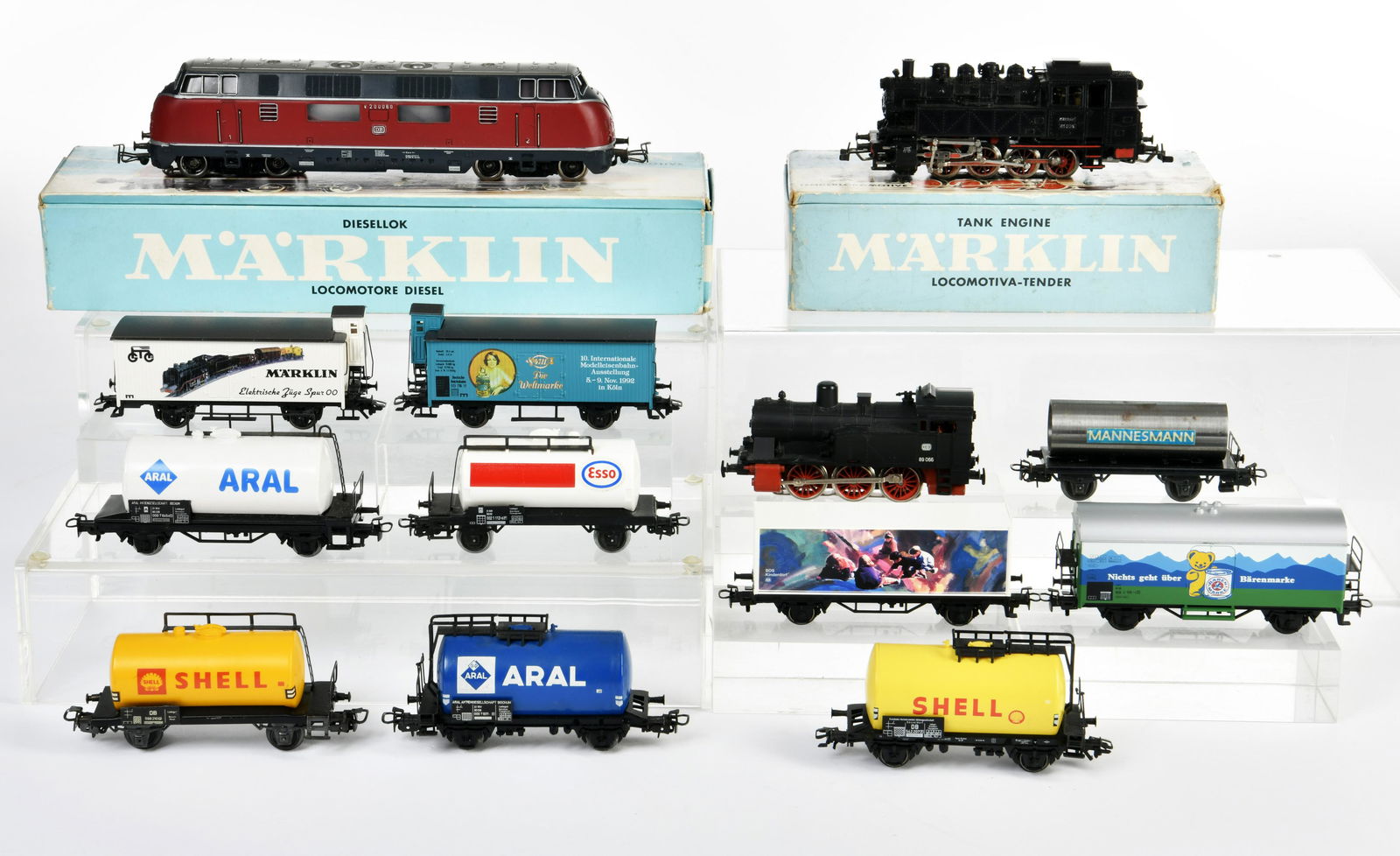 Marklin, Loks 3031, 3021, 89066, 10 Guterwagen (1 of 3)