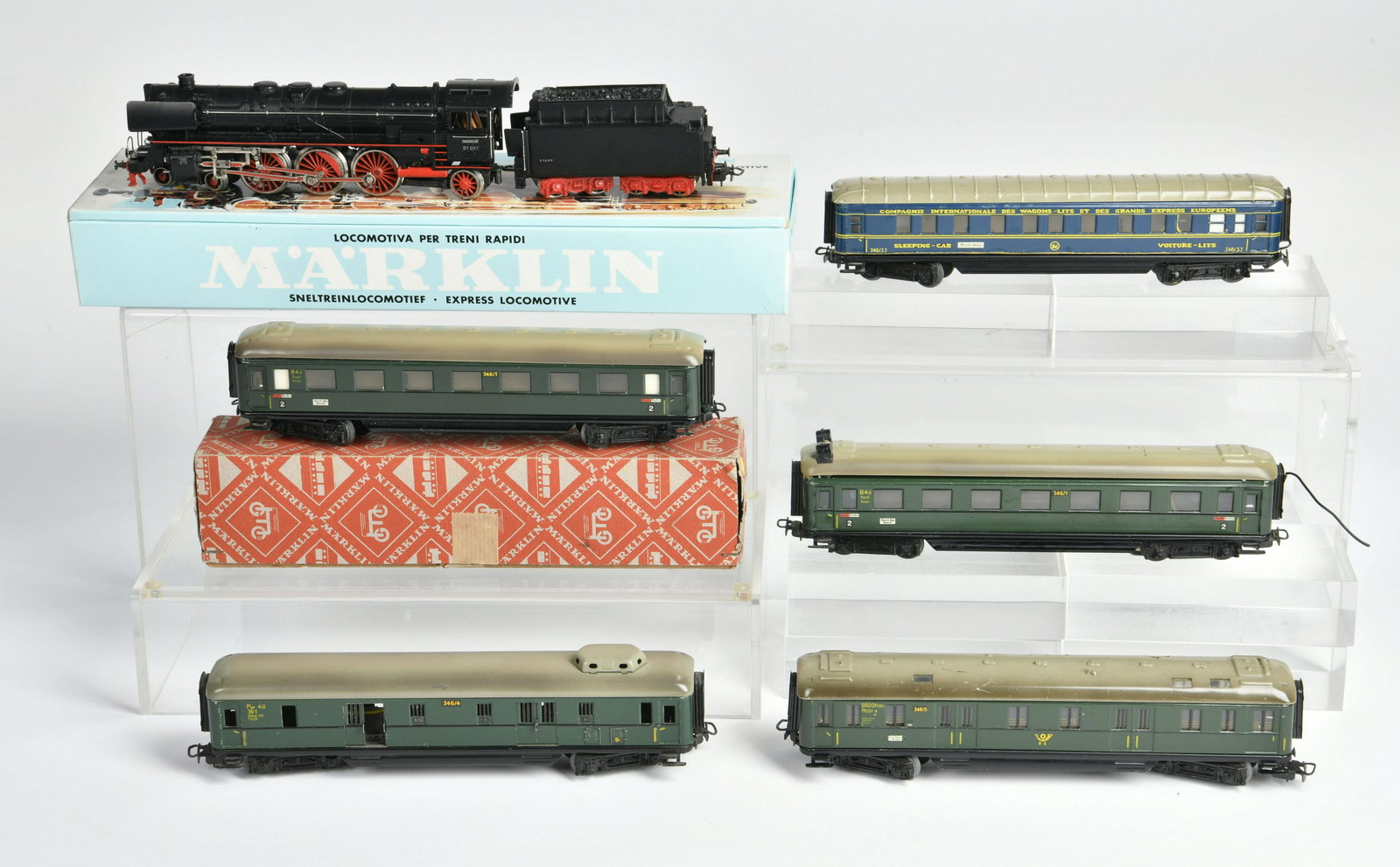 Marklin,, Lok 3048 (Box 3026), Wagen 346/1-346/5 (1 of 1)
