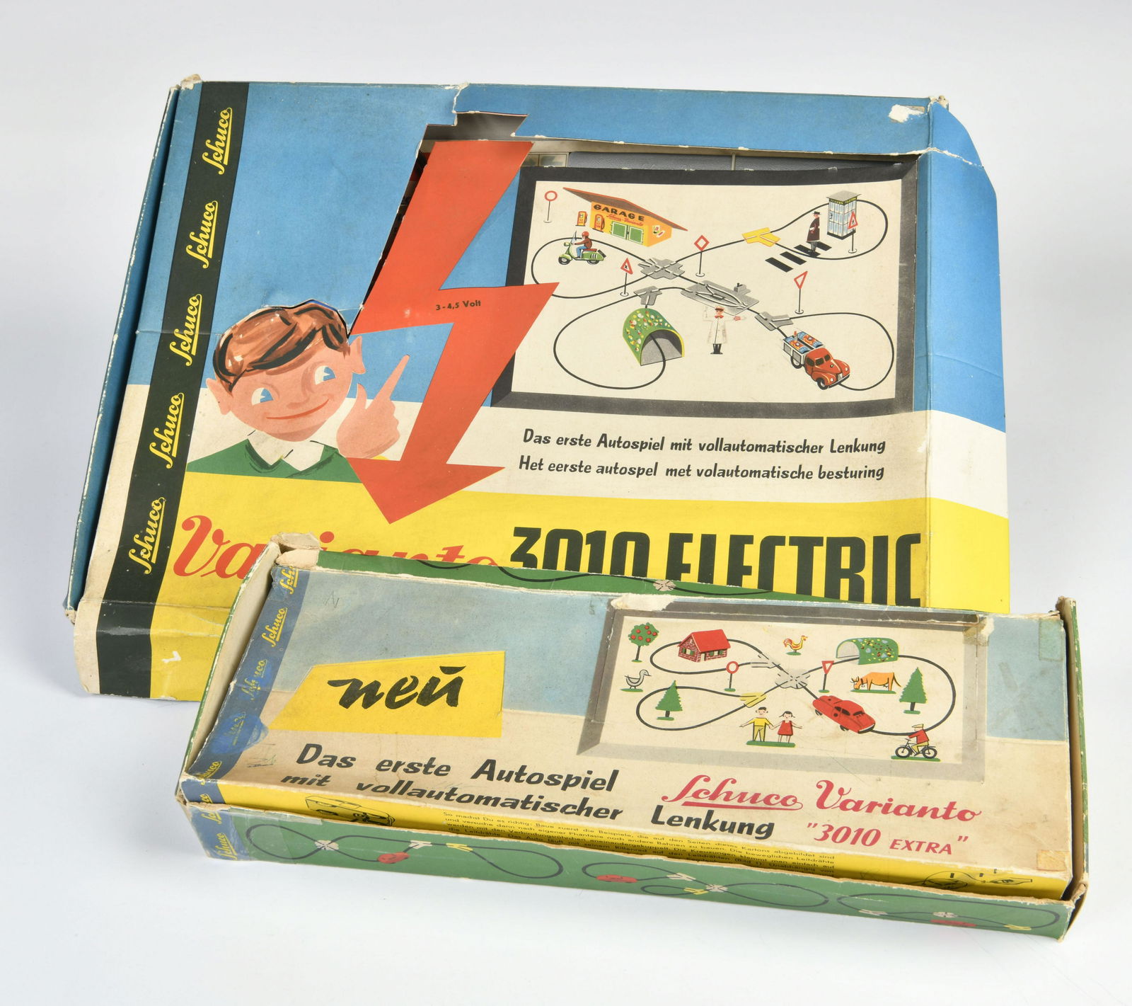 Schuco, Varianto Kasten 3010 Electric und 3010 Extra mit 2 Autos (1 of 2)