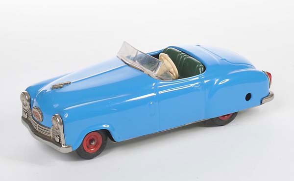 Schuco: English: Schuco, Examico II 4004, W.-Germany tin, windup ok, paint damage on bottom, condition 2 Deutsch: Schuco, Examico II 4004, 18 cm, W.-Germany, Blech, Uhrwerk ok, Boden mit Lackmängeln, Z 2, (4