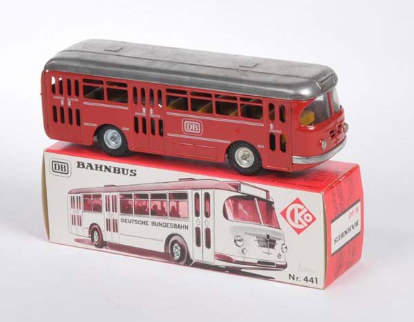 Kellermann: English: Kellermann, Bus 441, W.-Germany, tin, friction ok, original box condition 1, condition 1- Deutsch: Kellermann, Bus 441, 19 cm, W.-Germany, Blech, Friktion ok, Okt Z 1, Z 1-(3509)
