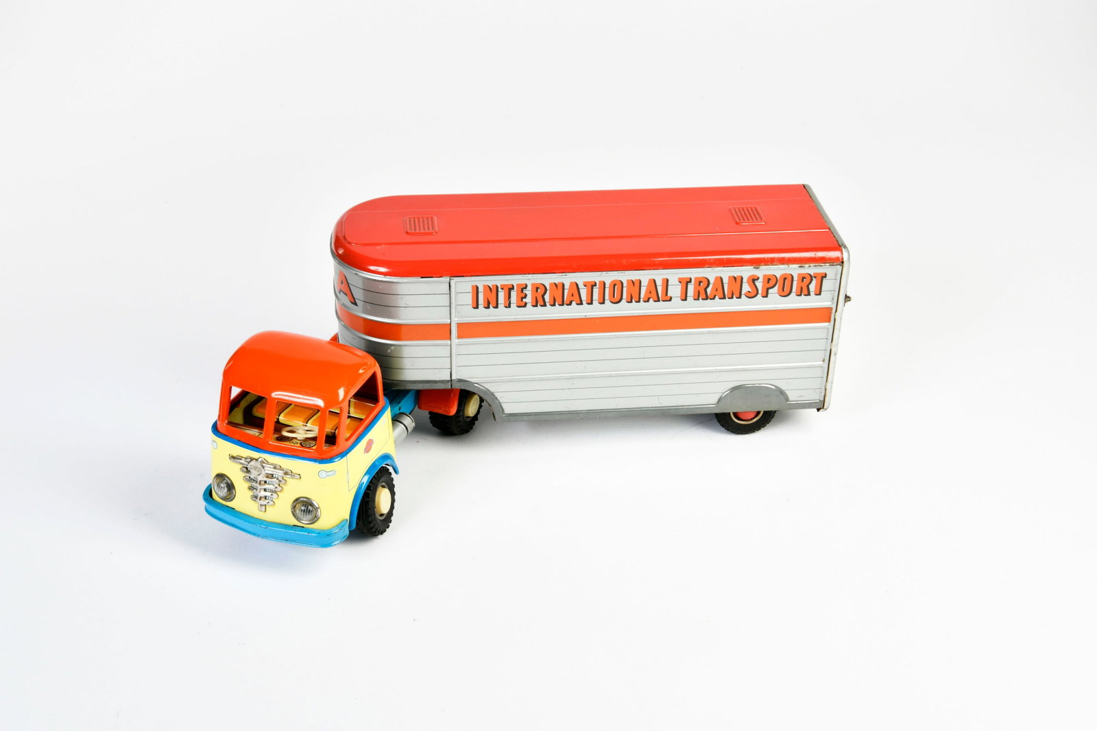 Gama, International Transport: Gama, International Transport, W.-Germany, 47 cm, Blech, Friktion ok, min. LM, Z 1-2