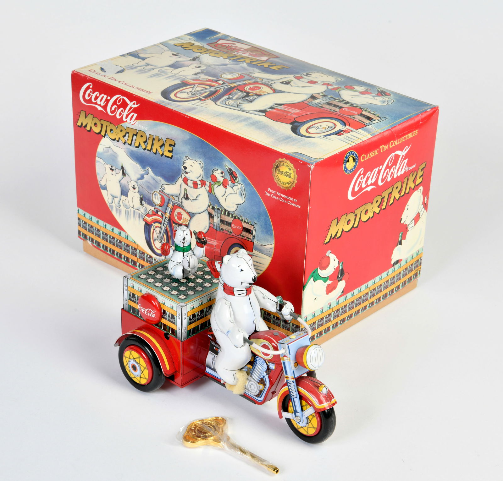 Franklin Mint, Coca Cola Motortrike Eisbaren auf Lastenmotorrad (1 of 3)