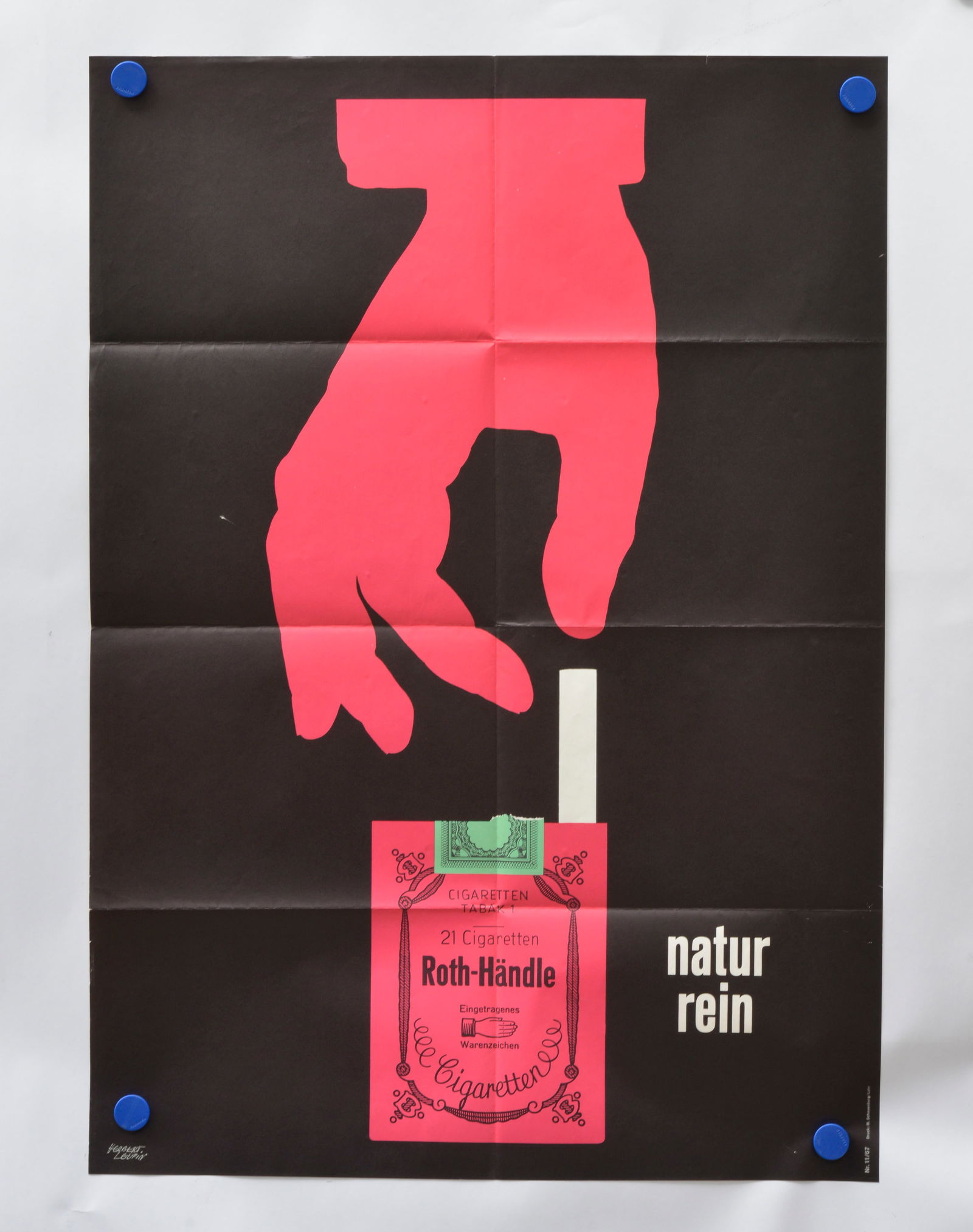 Roth-Handle, Plakat: Roth-Handle, Plakat, 84x116cm, Entwurf: Herbert Leupin Knickfalten, sonst gut