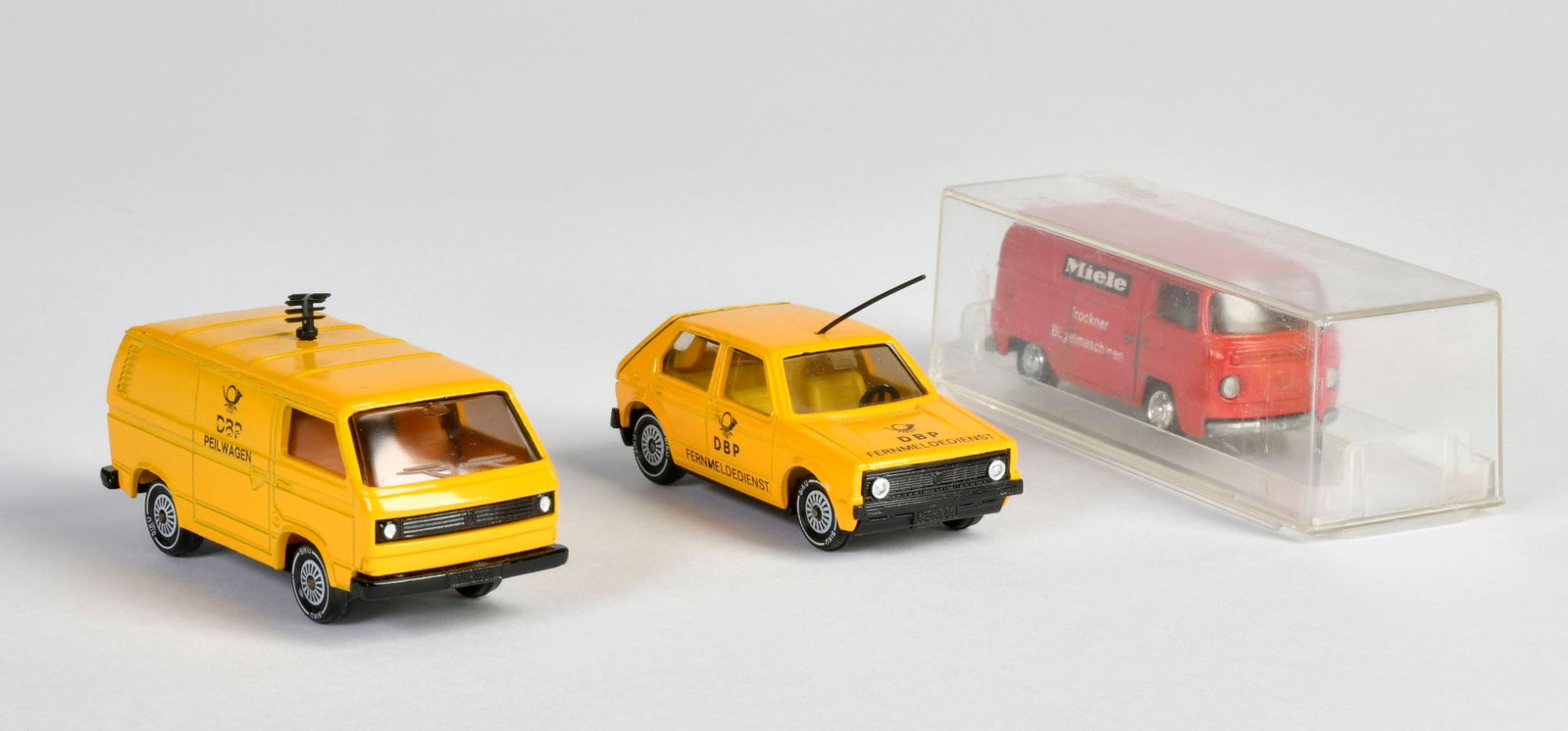 Schuco u.a., 3 Fahrzeuge: Schuco u.a., 3 Fahrzeuge, 1:66, Druckguss, Z 1-