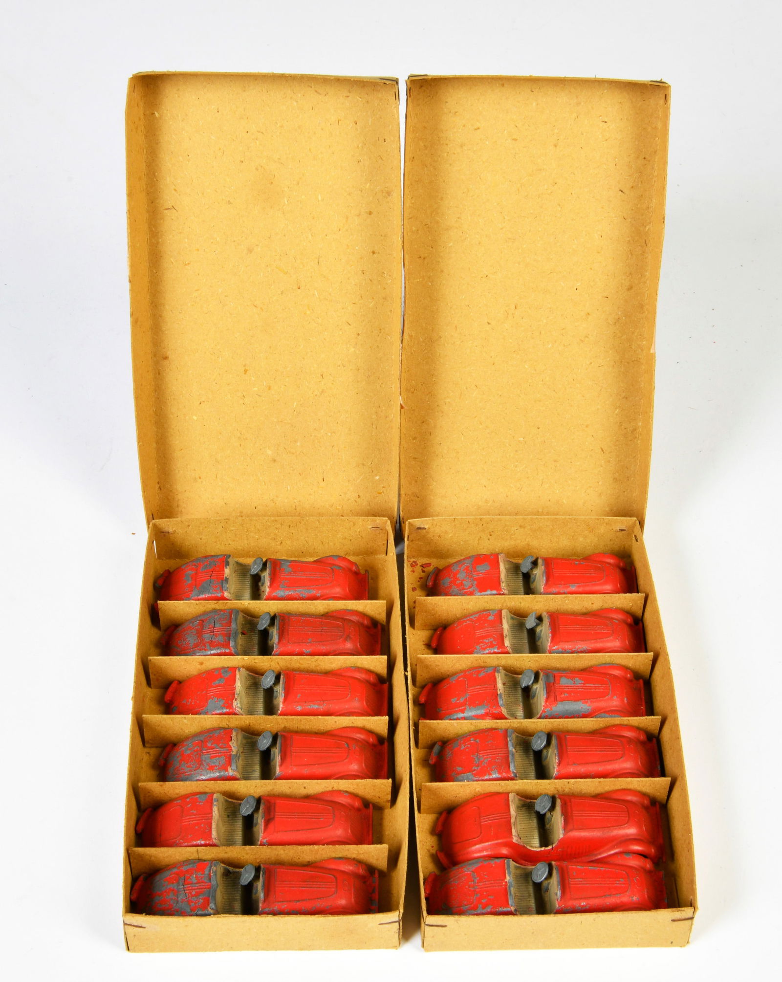 Bub, 2 Handlerkartons mit 12 Cabriolet KB 6: Bub, 2 Handlerkartons mit 12 Cabriolet KB 6, Germany VK, je 9 cm, LM, Zinkpest, bitte besichtigen