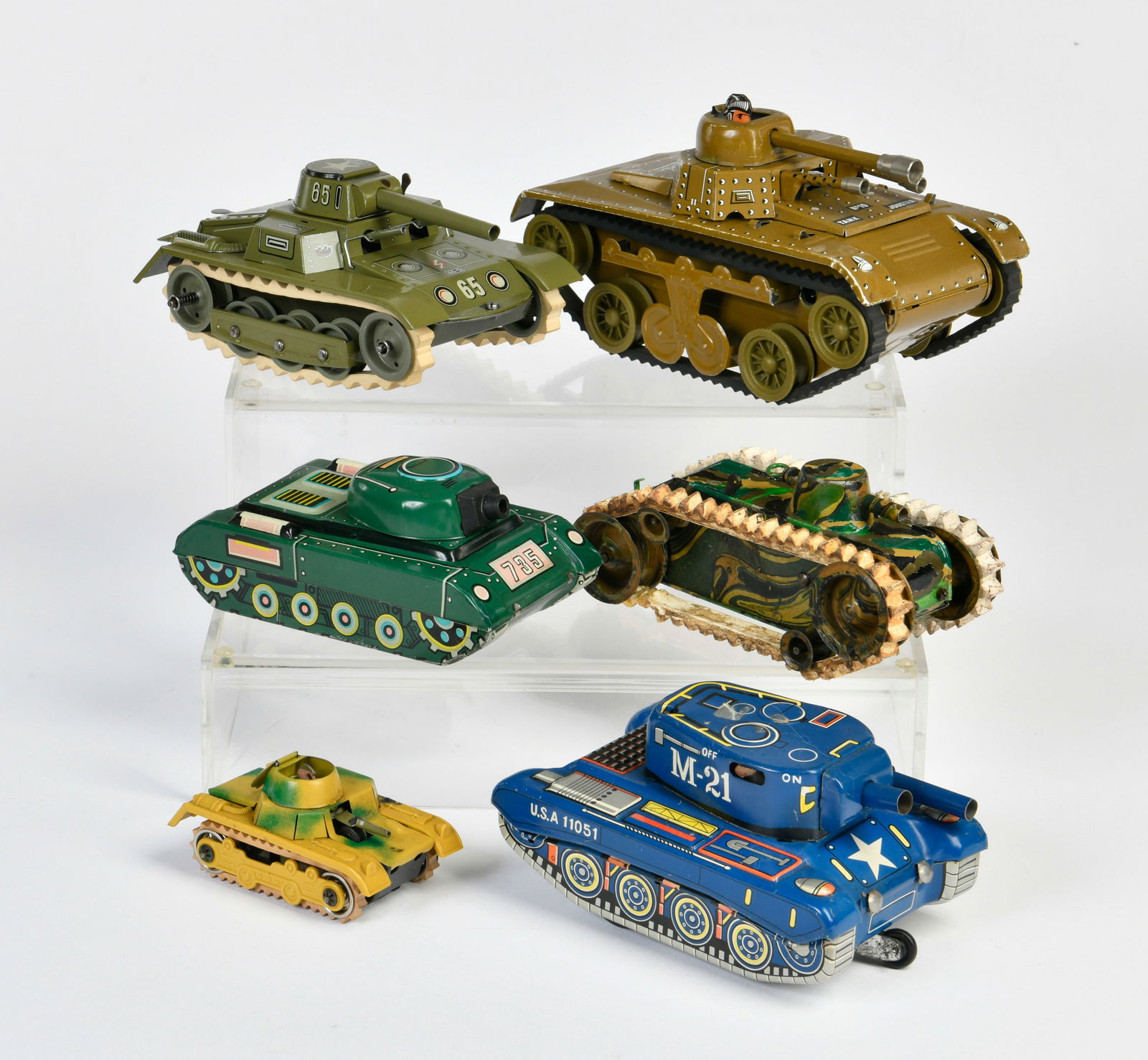 Joustra u.a., 6 Panzer: Joustra u.a., 6 Panzer, Blech, teilw. Mangel, meist Z 2