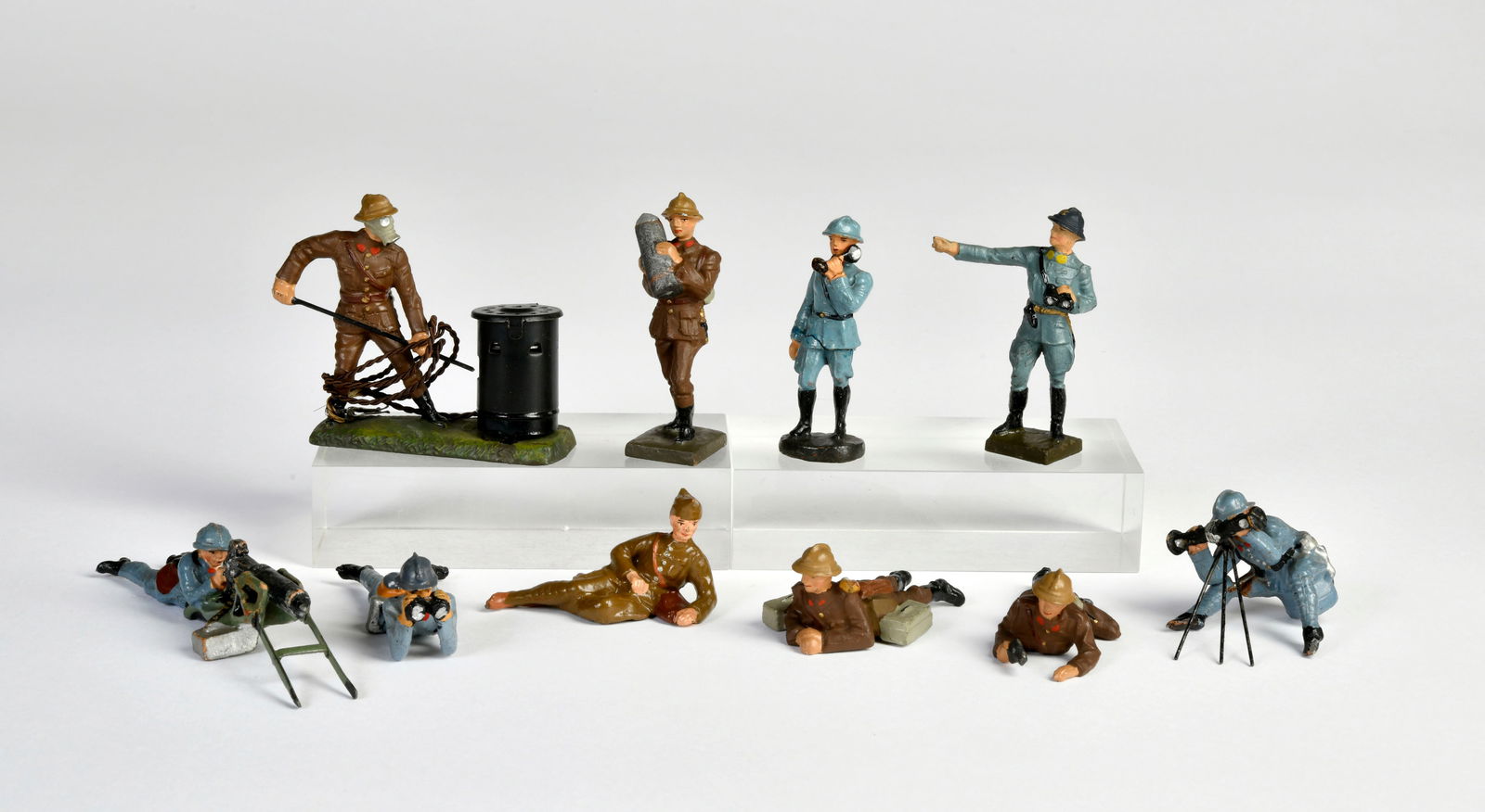 Elastolin, Lineol, 10 franzosische und englische Soldaten (1 of 1)
